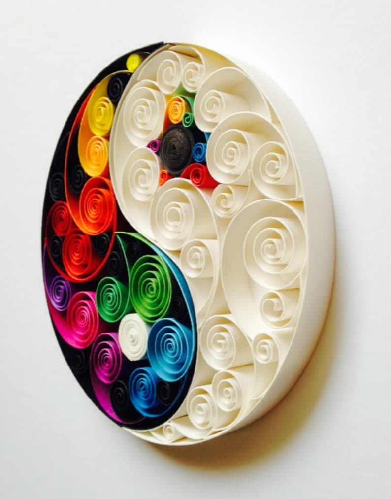 Yin Yang Paper Wall ArtQuilled Paper ArtQuilling Wall Etsy