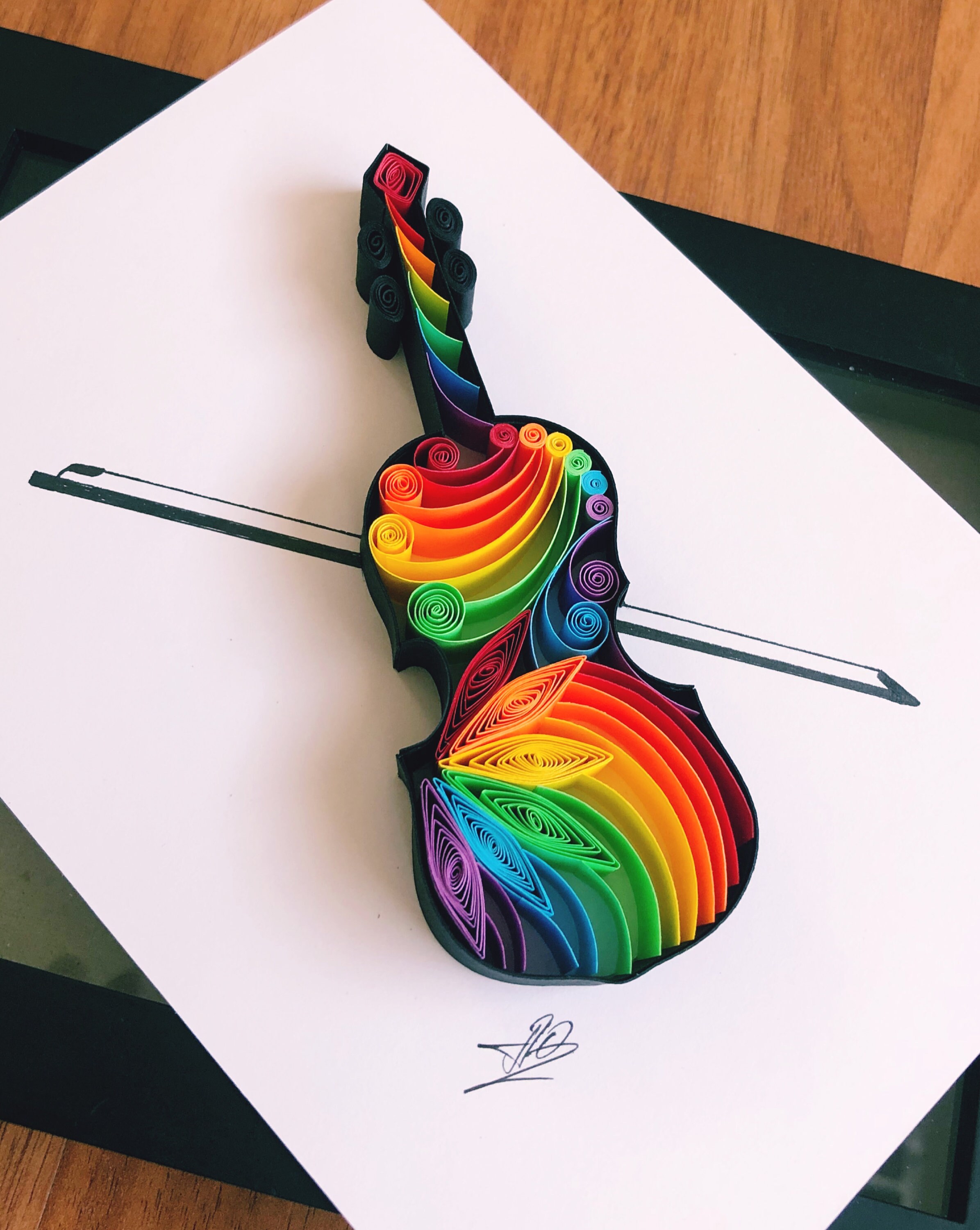 The Violin Quilling ArtMusic Lover GiftUnique GiftViolin Etsy