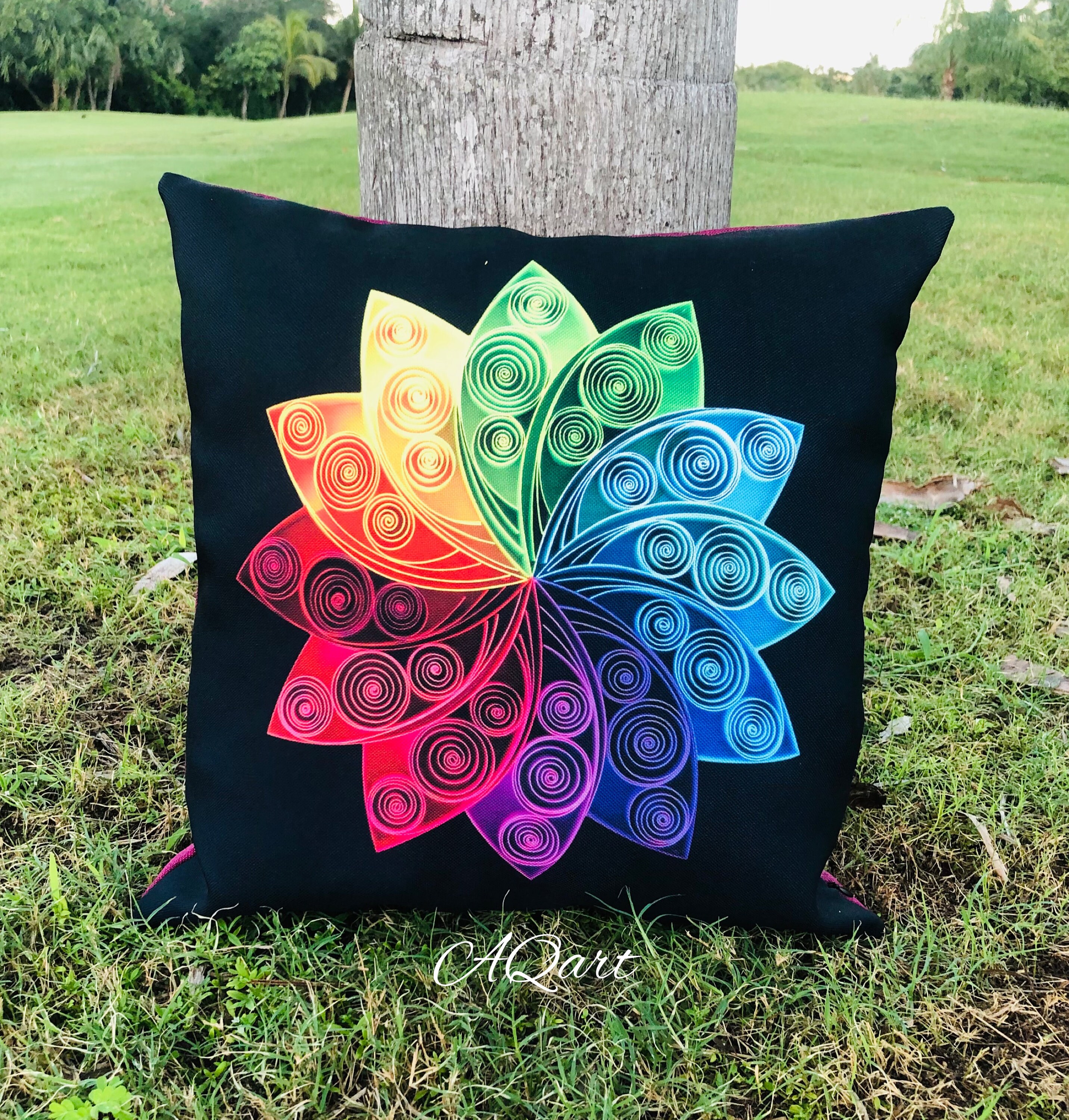 Buy Mandala Flower Pillow Cover Art Print Pillow Decorative Pillow