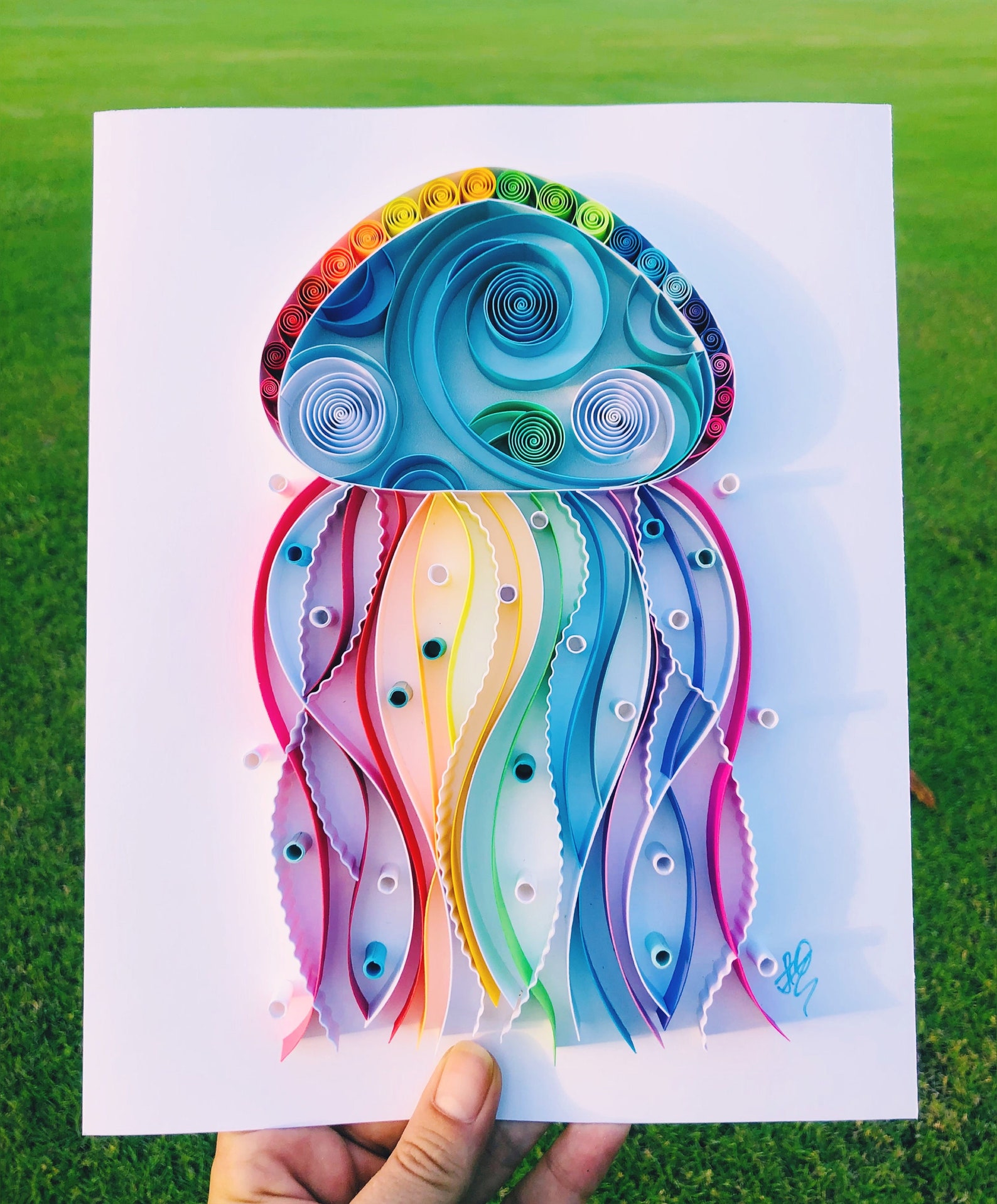 Paper Wall Art 'jellyfish'quilling Art Etsy