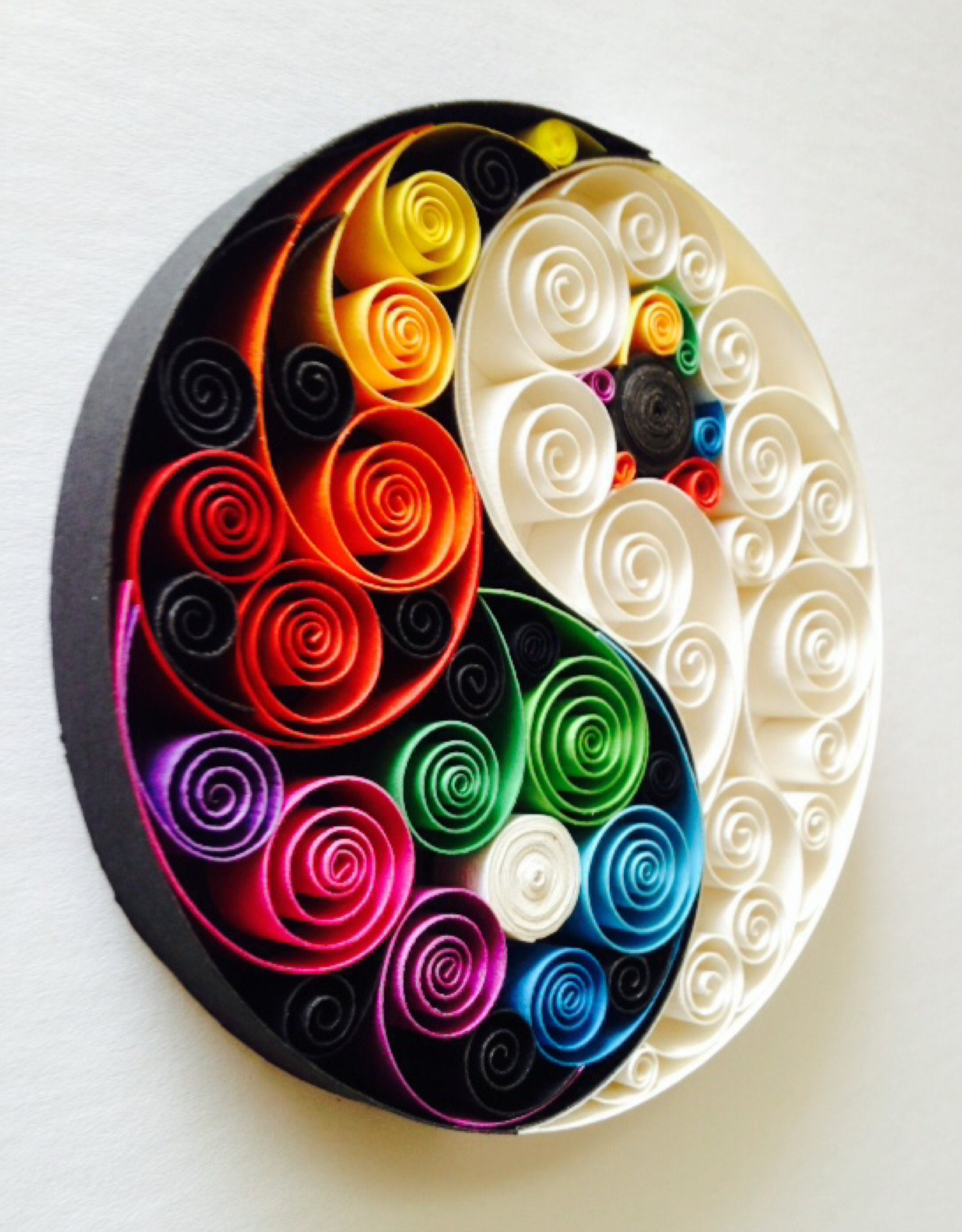 Yin Yang Paper Wall Artquilled Paper Artquilling Wall Etsy UK