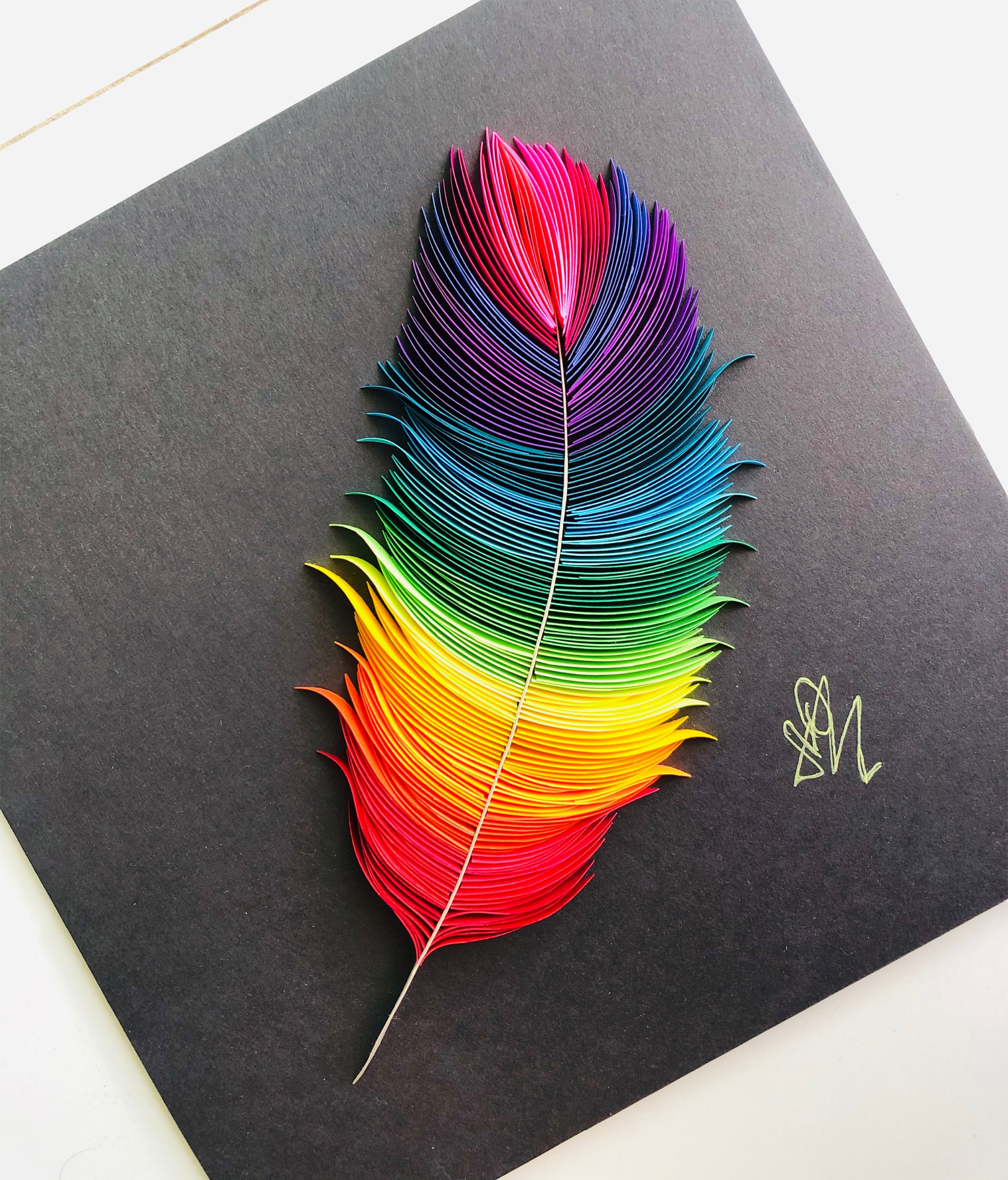Quilled Paper Art Rainbow Touch Paper Wall Art Handmade Etsy Australia