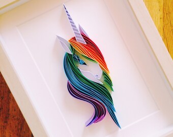 paper quill unicorn etsy