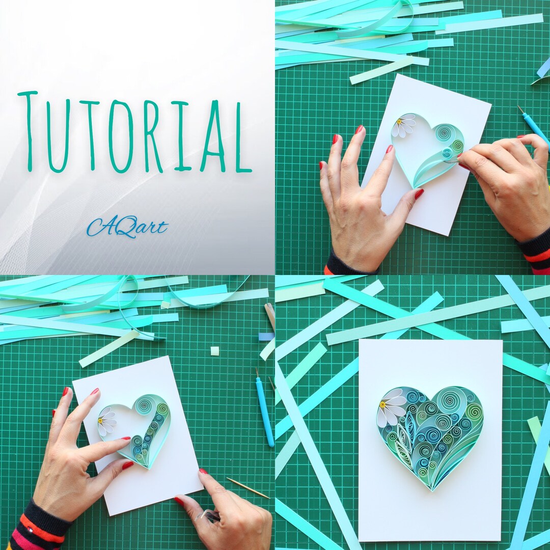 Tutorial Quilling Heartdigital Pattern Tutorialinstant Download step