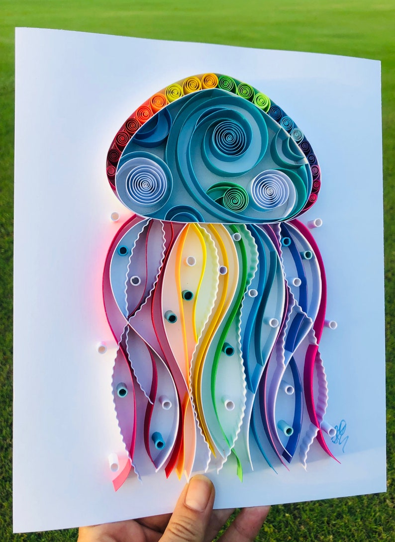 Paper Wall Art 'jellyfish'quilling Art Etsy