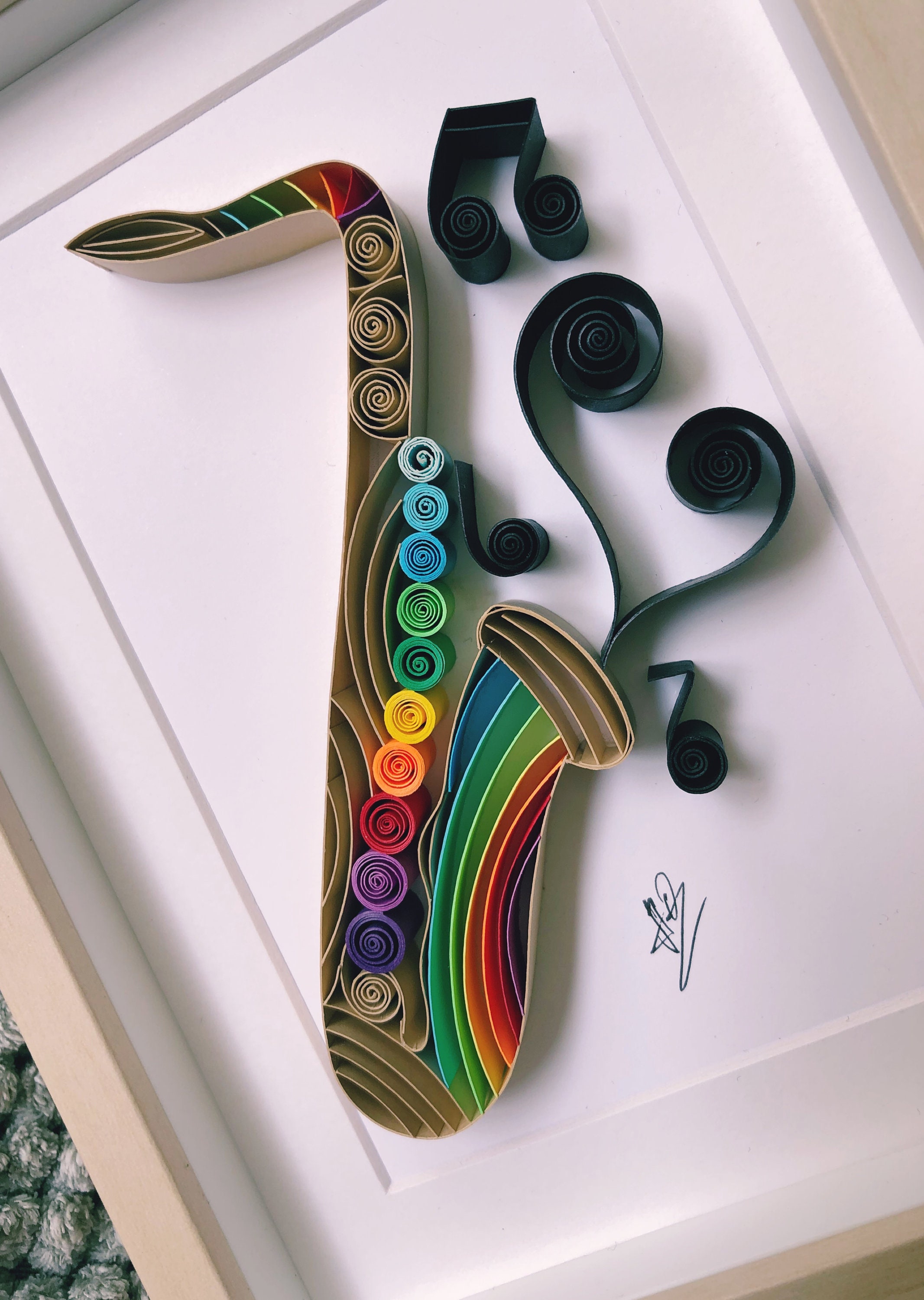 Saxophone Paper ArtQuilling ArtMusic Lover GiftUnique Etsy