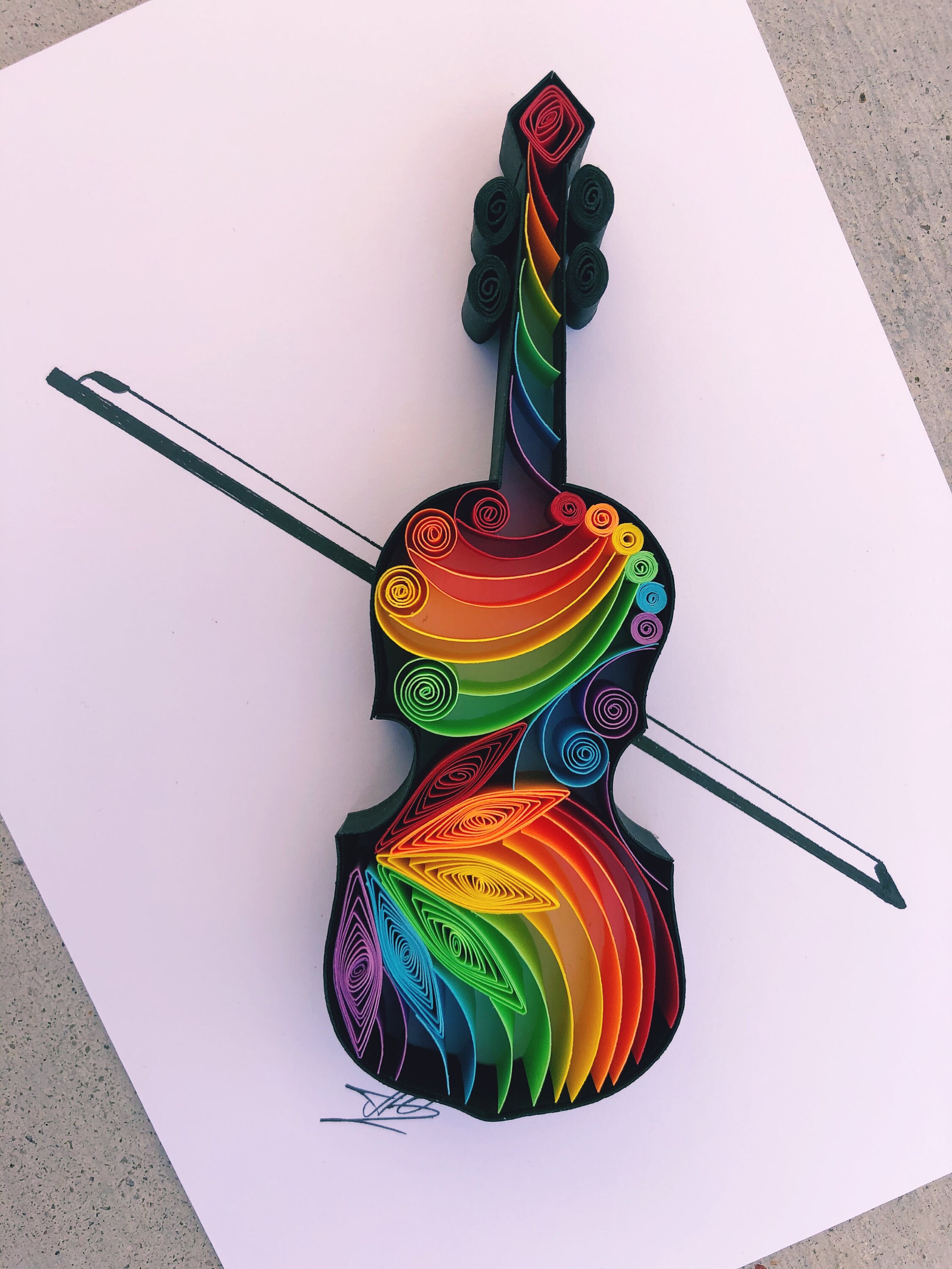 The Violin Quilling ArtMusic Lover GiftUnique GiftViolin Etsy