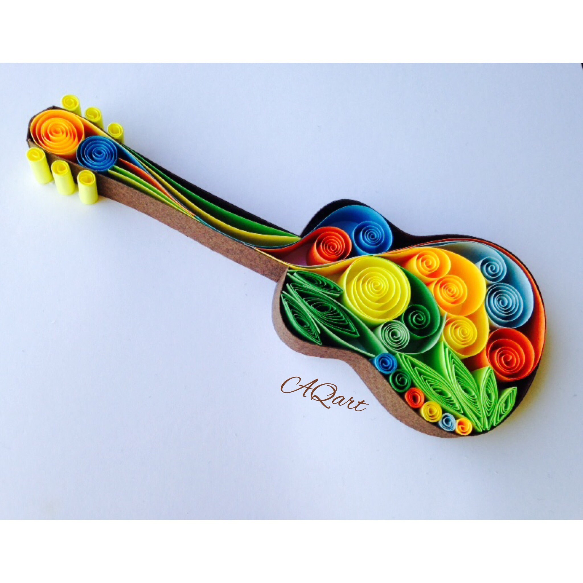 The Guitar Quilling ArtPaper ArtUnique GiftMusic Lover Etsy