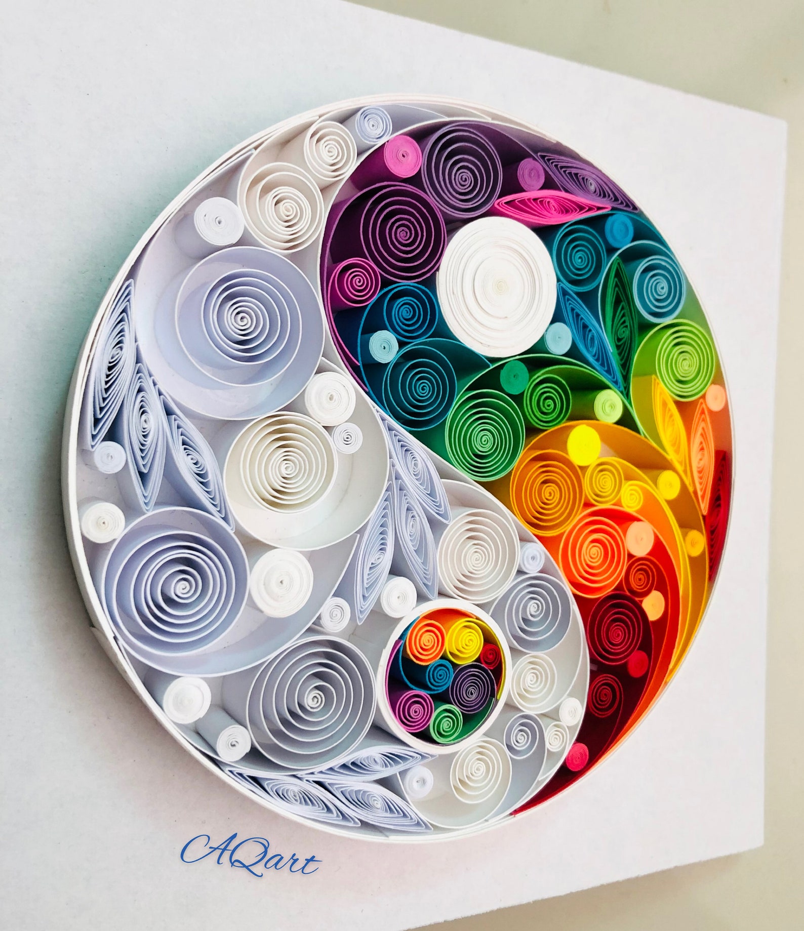 Yin Yang Quilling Wall Art Yin Yang Paper Art Unique Gift Etsy UK