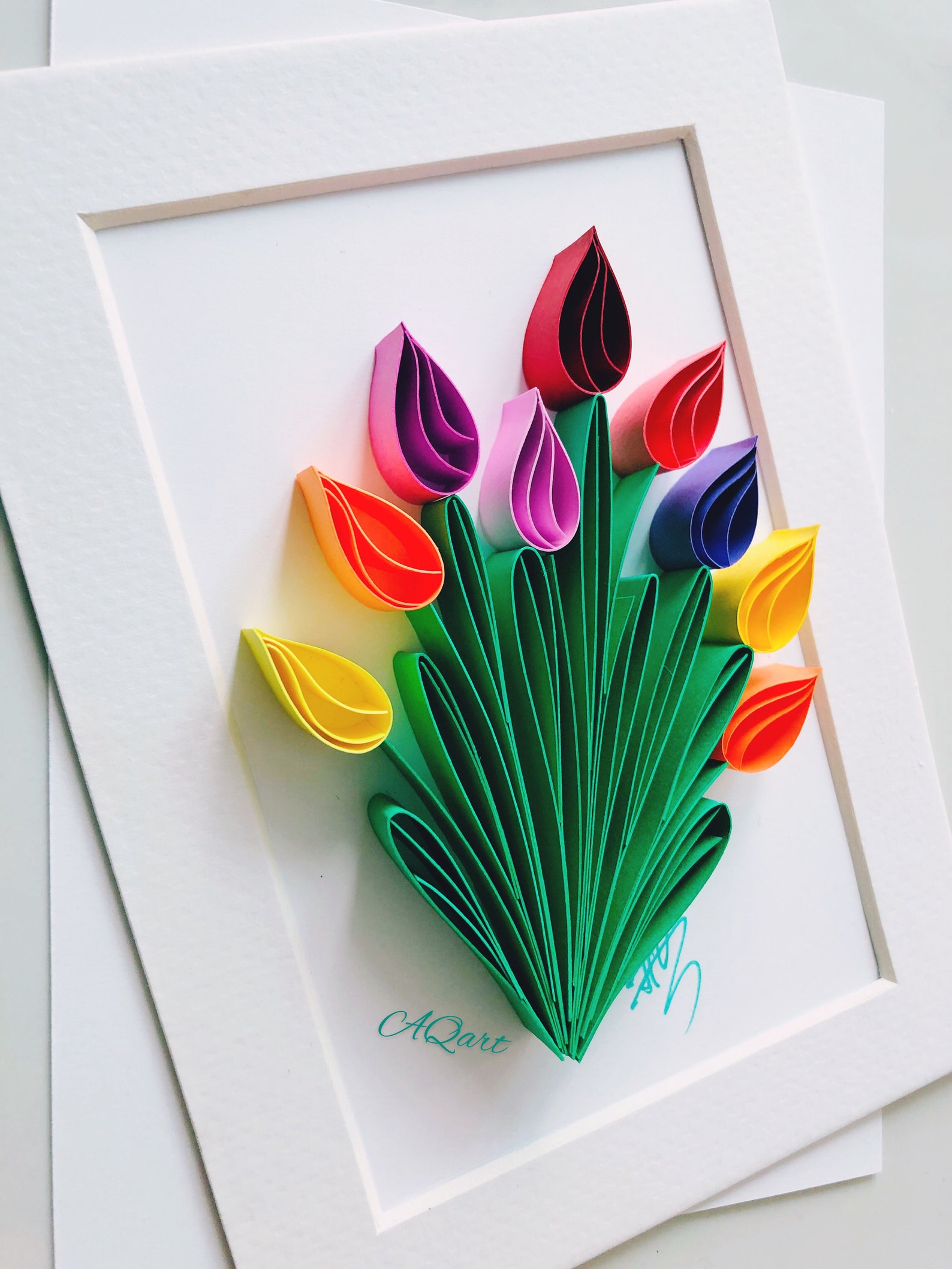Quilled Paper Bouquet of Roses Handmade Roses Wedding Gift Etsy