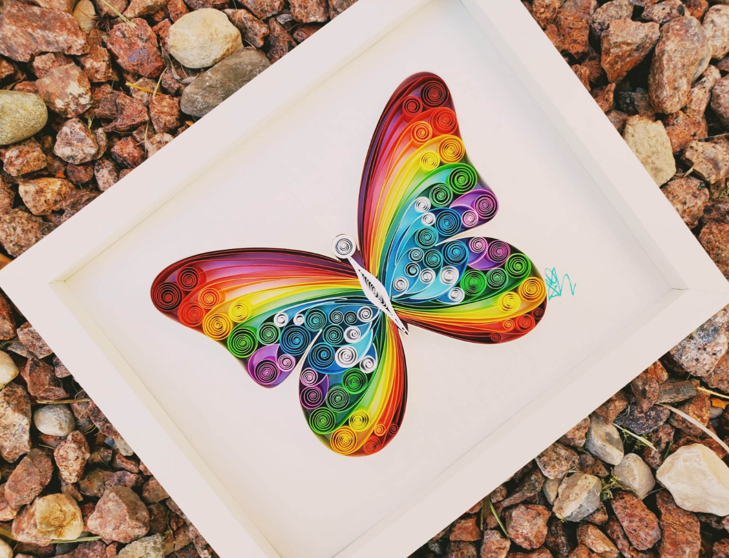 Quilling Art Rainbow Beauty Quilled Mandala Flowr-3d Art, Paper Art-unique  Gift-1st Anniversary Gift-wedding Gift-rainbow Wall Art 