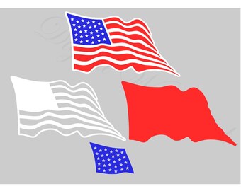 American Flag SVG and Studio 3 Cut File Cutouts Files Design Logo for Silhouette & Cricut Decal America SVGS Decals United States of Digital