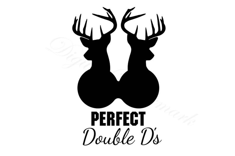 Perfect Double D/'s Deer SVG and Studio 3 Cut File Cutouts Files Logo for Silhouette Cricut PNG SVGS Buck Sports Football Hunting