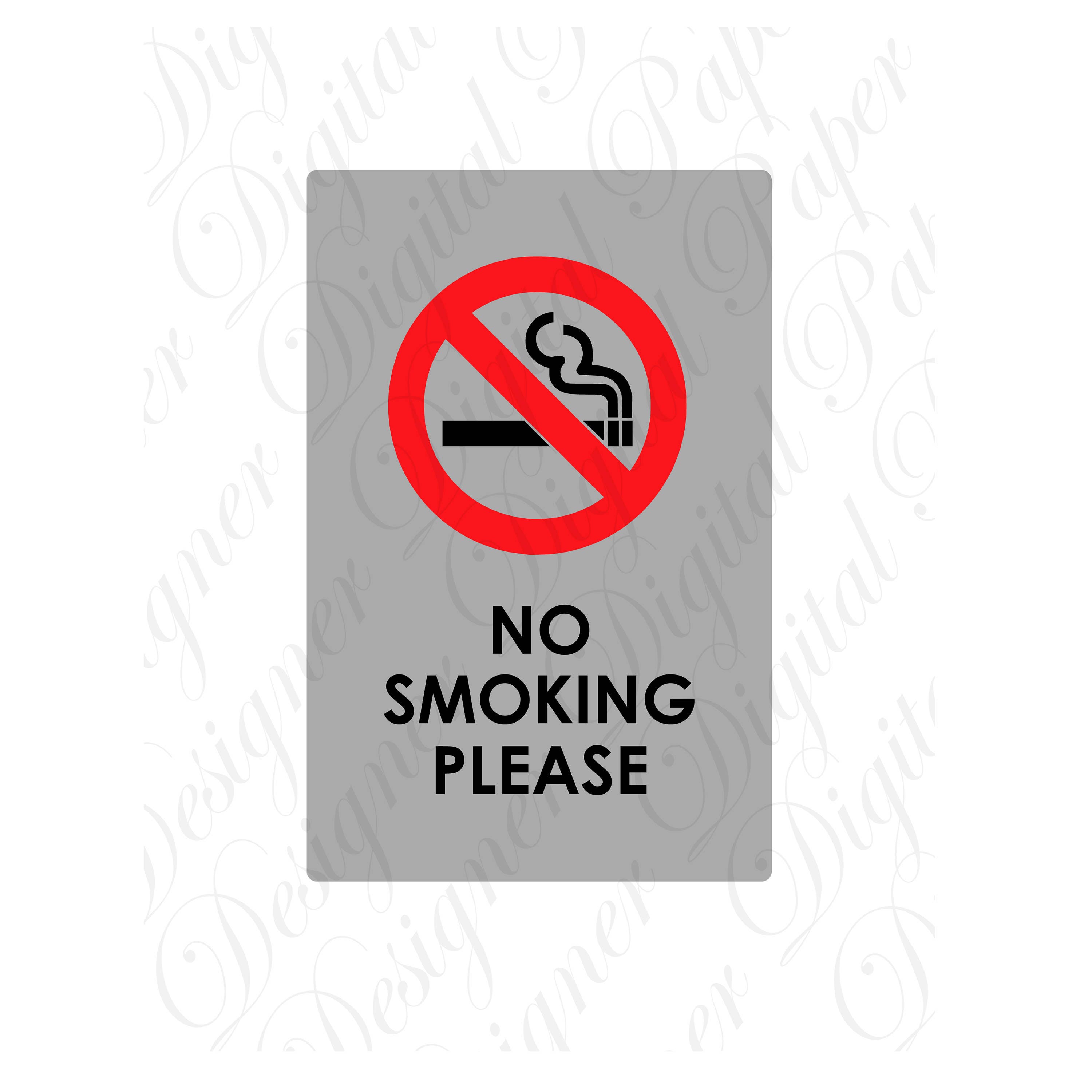 No Smoking Please Svg And Studio 3 Cut File Cutouts Files Etsy
