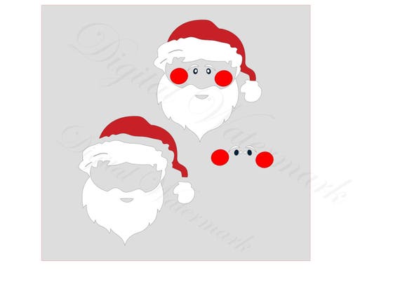 Download Santa Face SVG & Studio 3 Cut File for Silhouette Cricut ...