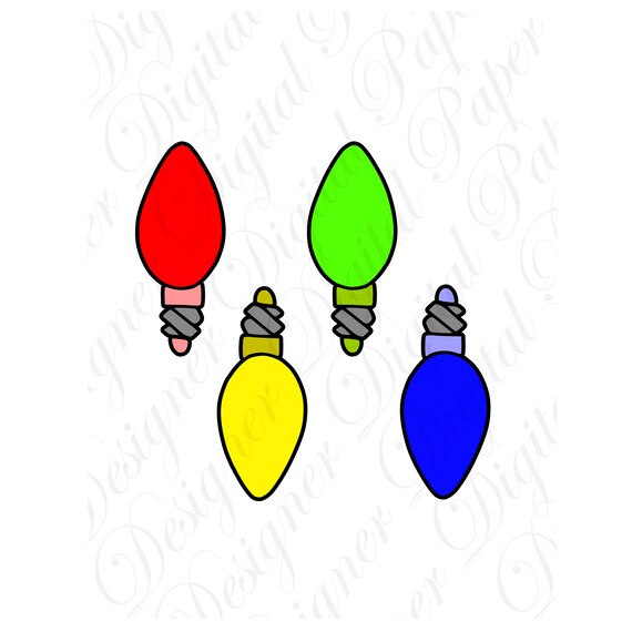 Download Christmas Light Bulbs SVG and Studio 3 Cut File Cutouts ...