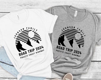 Custom Road Trip Shirt / Personalized Family Name, Year, and Location / Matching Family Tees