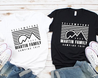 Custom Family Camping Trip Shirt – Personalized Mountain Vacation Design
