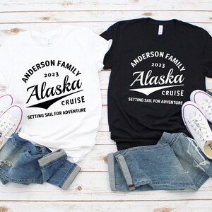 Alaska Cruise Shirts / Custom Last Name and Year / Personalized Vacation Adults Kids Sizes / Matching Family Cruise Group Tees
