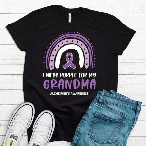 I Wear Purple for My Grandma Alzheimer's Awareness Tshirt