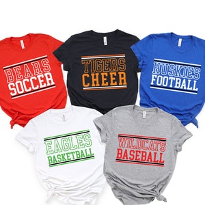 Athletic store team shirts