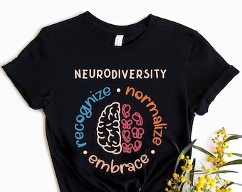 Chemise neurodiversité / Inclusion neurodivergente / Sweat à capuche de sensibilisation à l’autisme / Cadeau neurodivers / Débardeur en santé mentale / Ed spécial