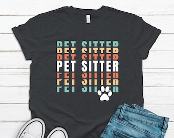 Pet Sitter Paw Print Shirt: Dog Walker Gift