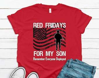 Red Friday Custom Shirt / Support Family / American Flag Military Family Deploy / Remember Everyone Deployed Awareness Hoodie