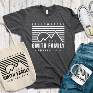 Custom Family Camping Trip Digital Download / Personalized Family Name, Year, & Location / Matching Family Designs, Mountain / SVG PNG JPEG