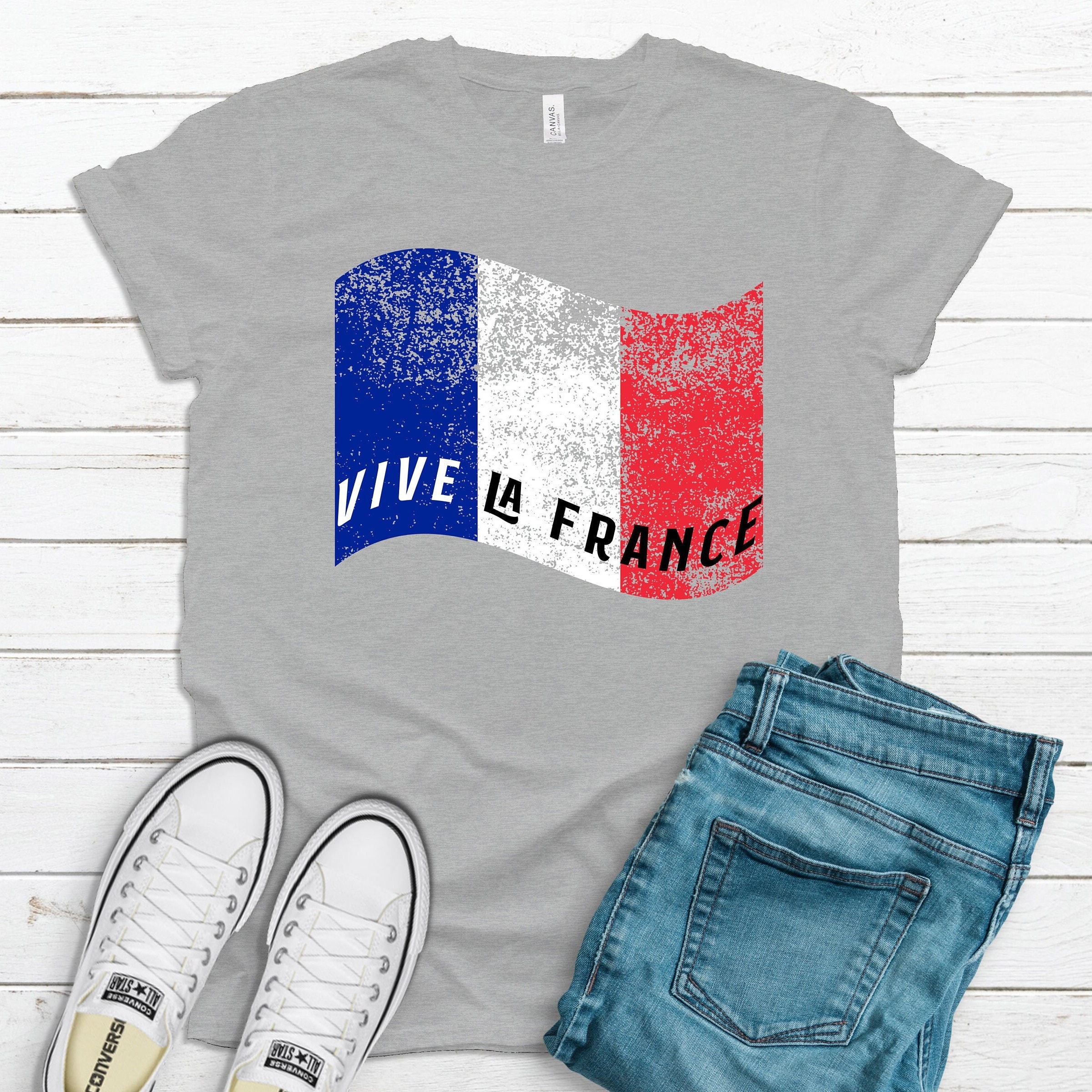 Flag T Shirt - France Etsy