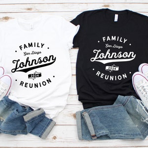 Custom Family Reunion Shirts / Personalized Last Name, Location & Year / Family Party Adults Kids Toddler Sizes / Matching Family Group Tee