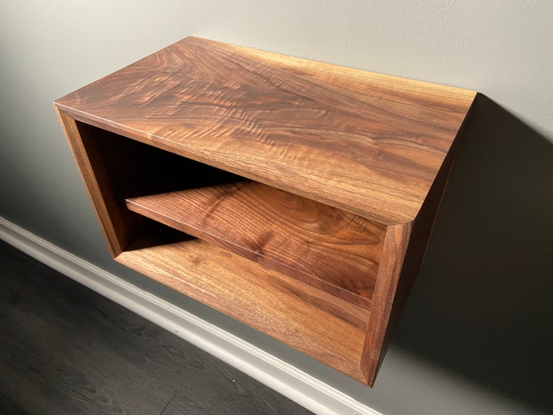 Walnut Floating Nightstands Etsy
