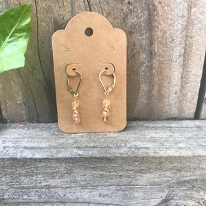 Imperial Topaz Earrings/ gemstone lever back earrings image 4