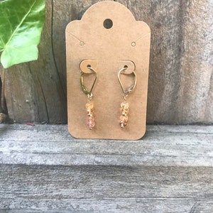 Imperial Topaz Earrings/ gemstone lever back earrings image 3