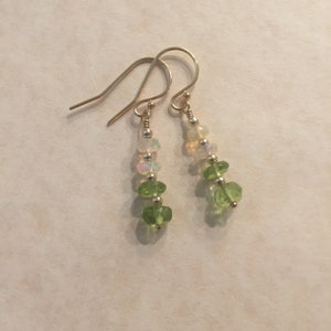 Peridot & Ethiopian Opal 14k Gold Filled Earrings