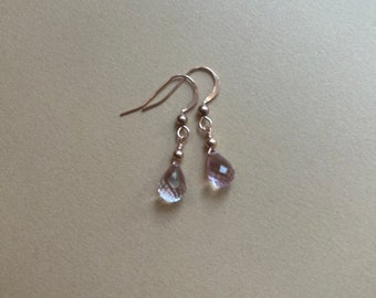 Pink Topaz Rose Gold Earrings