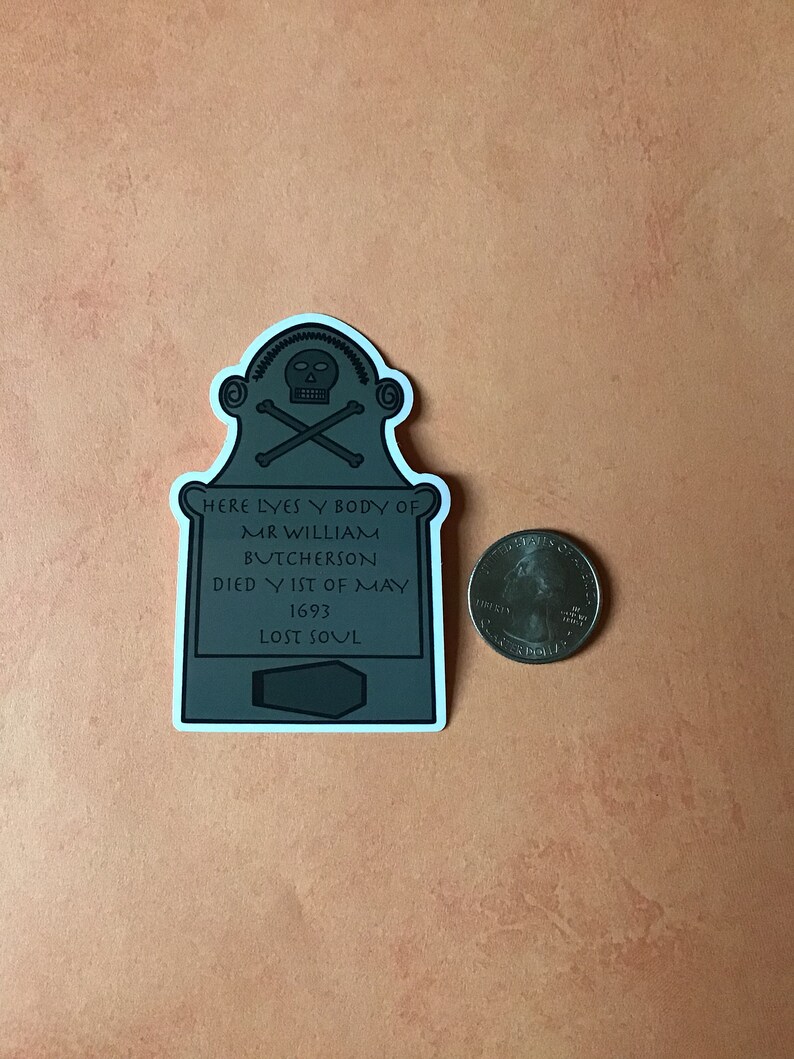 Hocus Pocus Billy Butcherson Gravestone Sticker | Etsy