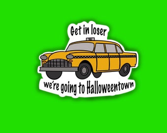 Halloweentown Taxi Sticker