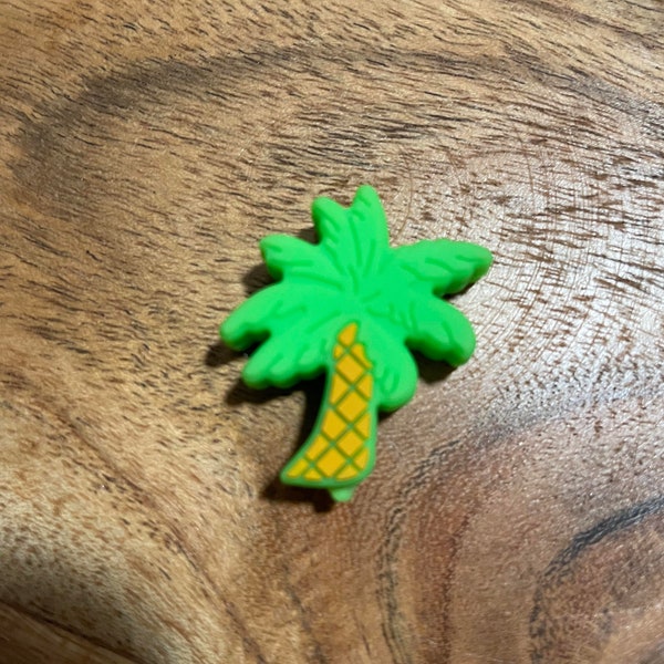 Palm Tree Bead Silicone Focal Bead