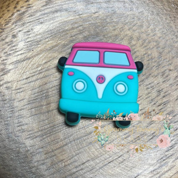 Van - Turquoise - Silicone Focal Bead