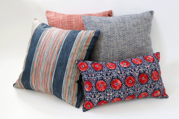 Bohemian Artisan Collection Red And Blue Decorative Pillows Etsy Awesome Red And Blue Decorative Pillows Bohemian Artisan Collection Red And Blue Decorative Pillows Etsy Awesome Red And Blue Decorative Pillows
