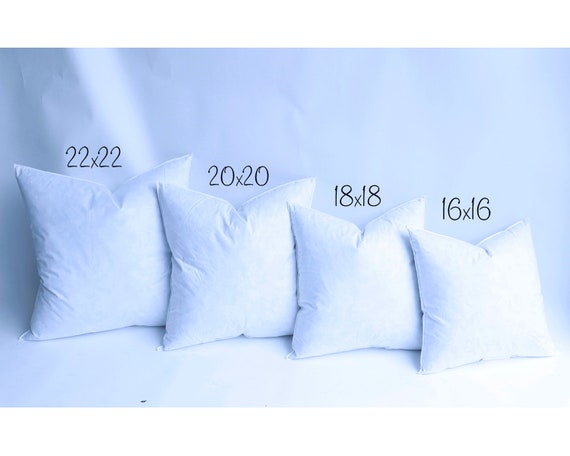 Quality Down Pillow Inserts 16x16 18x18 20x20 22x22 24x24 Etsy