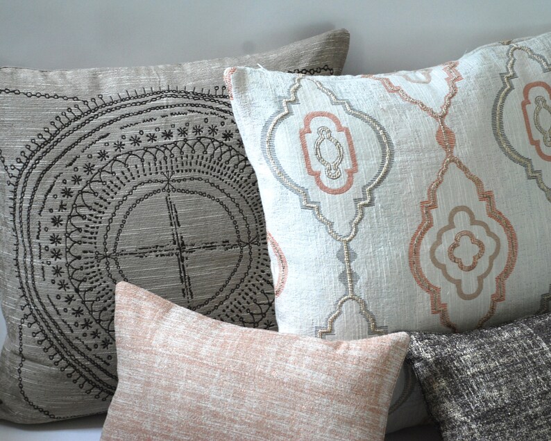Barkcloth Collection Throw Pillow Covers 22x22 10 Sizes Etsy