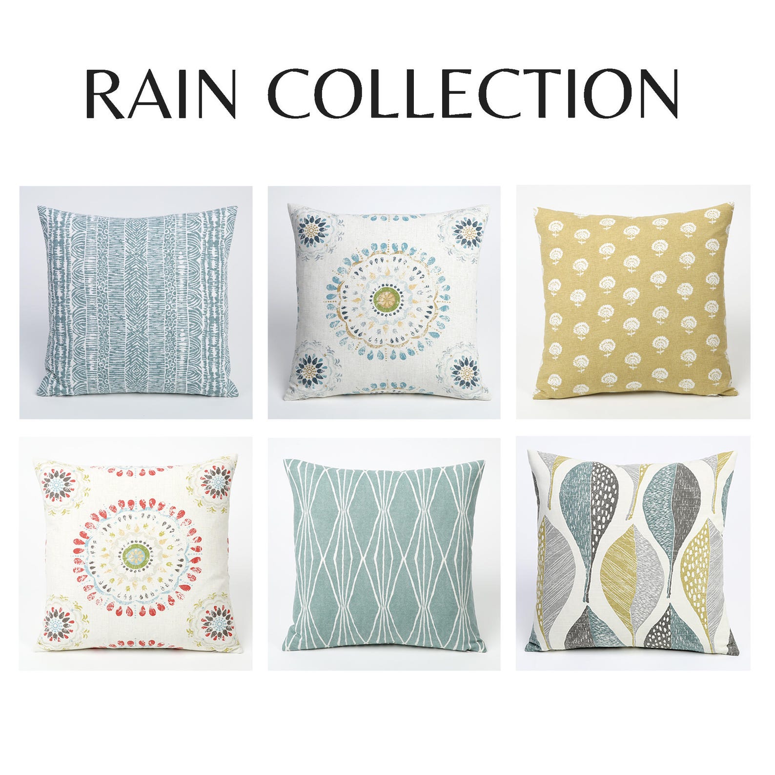 Rain Collection // Decorative 20x20 Pillow Covers 10 Other Etsy