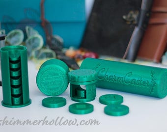 CharmCaster Set - Hands-Free Magnetic Nail Art Tools & Glass Bead Spinner