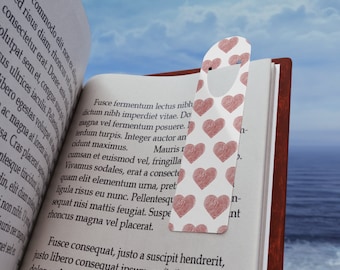 Red Fingerprint Heart Bookmark, Bookmark, Fingerprint, Crime Scene Technician, Crime Scene Investigator, True Crime, Crime Scene Bookmark
