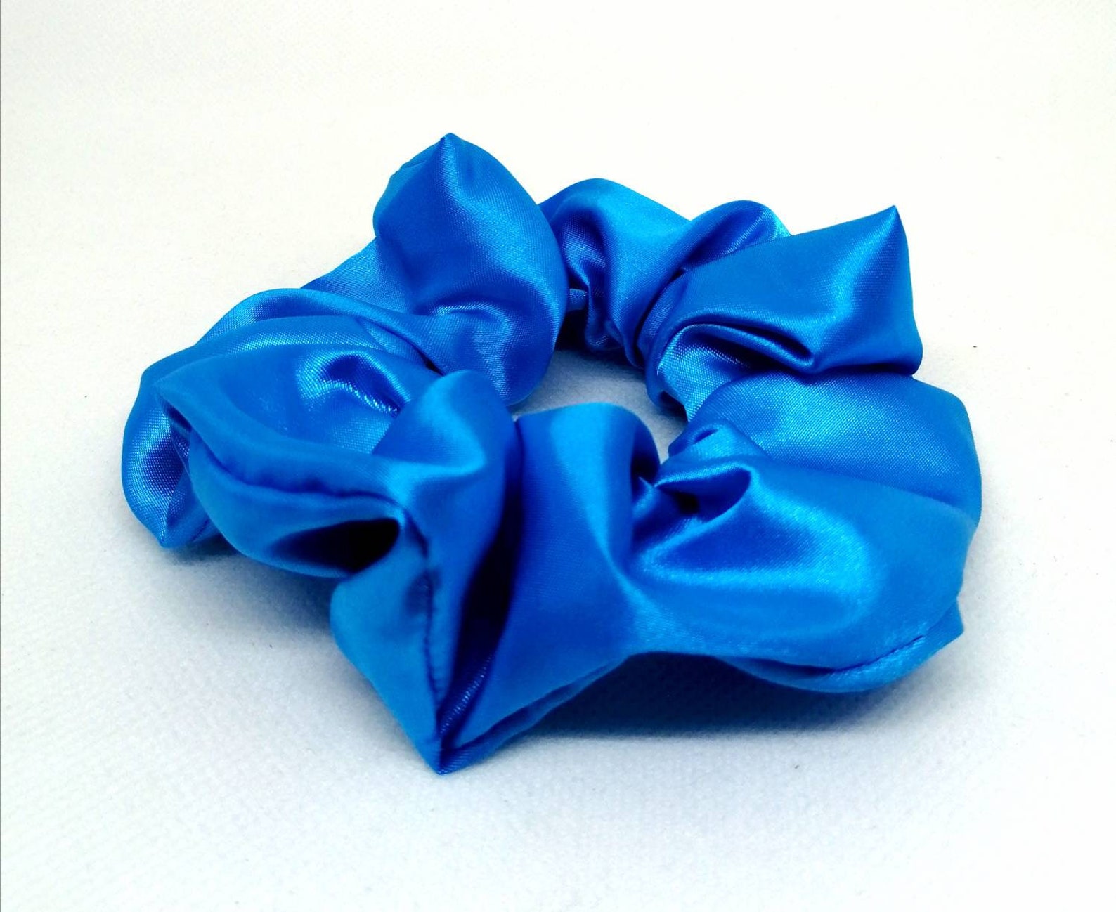 2. Satin Royal Blue Hair Scrunchie - wide 6