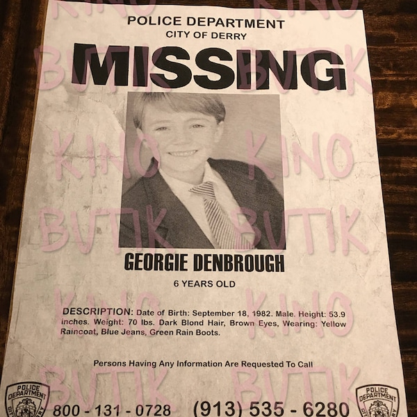 IT Movie Missing Poster (one per purchase)