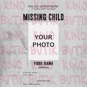 Personalised The Black Phone Movie Missing Poster (NOT A TEMPLATE)