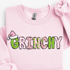 Grinch rosa, PNG de Navidad, PNG de Grinchy, PNG de Grinch, Letras de garabatos de Grinch, Navidad divertida, Grinch navideño rosa
